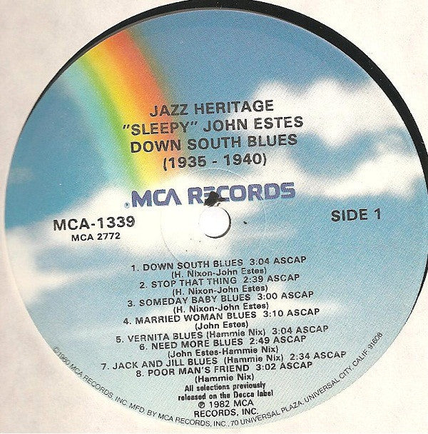 Master Release: Down South Blues (1935-1940) by Sleepy John Estes