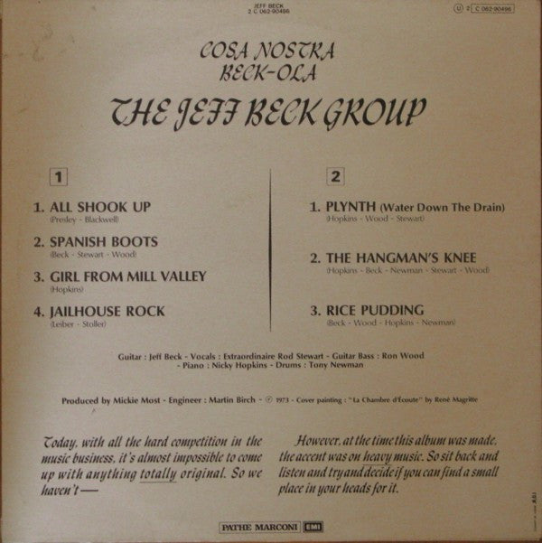 Release: Beck-Ola-Vinyl-France-1973-2 C 062-90496, 2C 062-90.496-1942996