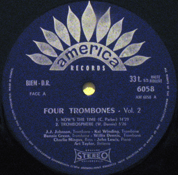 Release: Four Trombones-Vinyl-France-None-30 AM 6058, 6058-2628288
