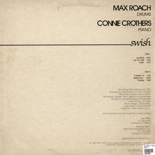 Master Release: Swish by Max Roach