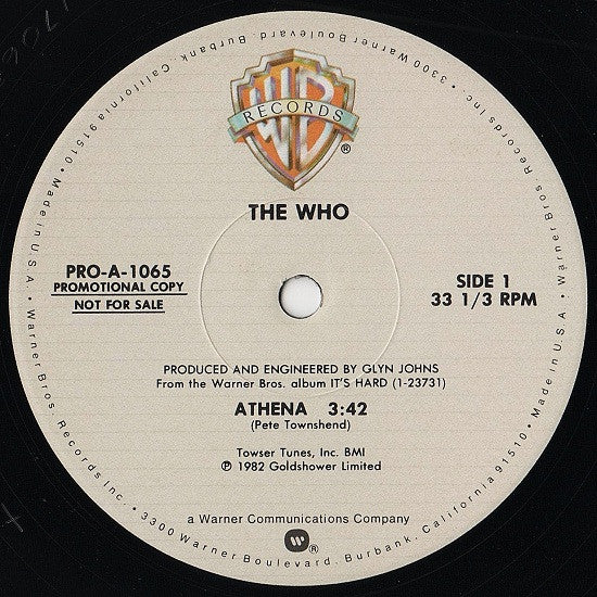 Master Release: Athena by The Who