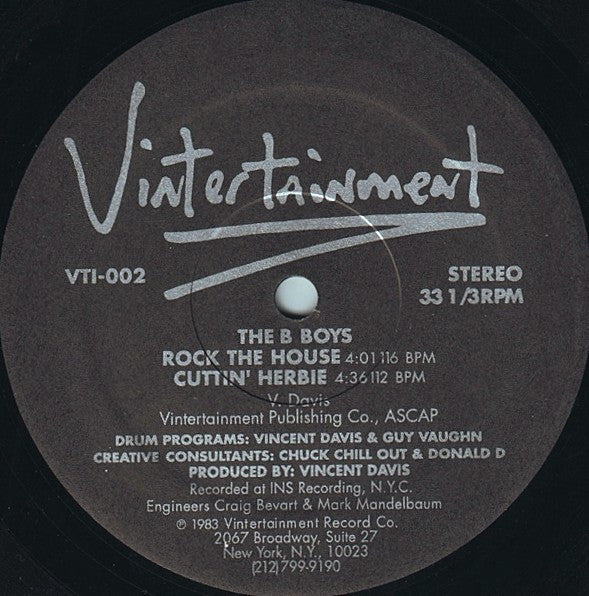 Release: Rock The House / Cuttin' Herbie-Vinyl-US-None-VTI-002, VTIS-002-2758639