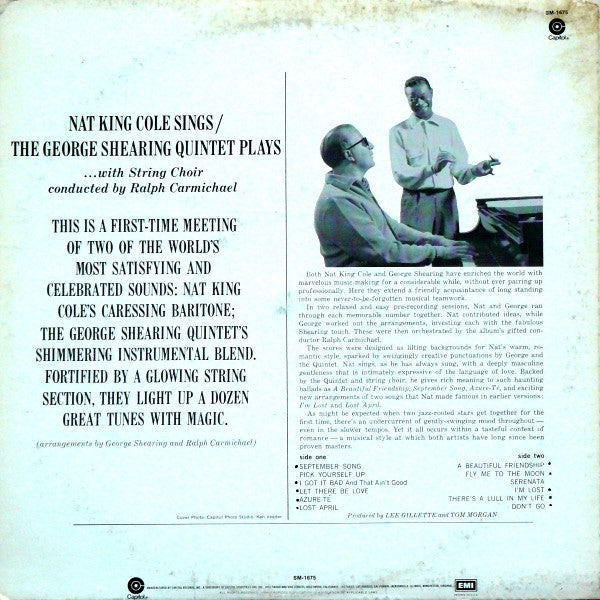Release: Nat King Cole Sings / George Shearing Plays-Vinyl-US-None-SM-1675-2656427