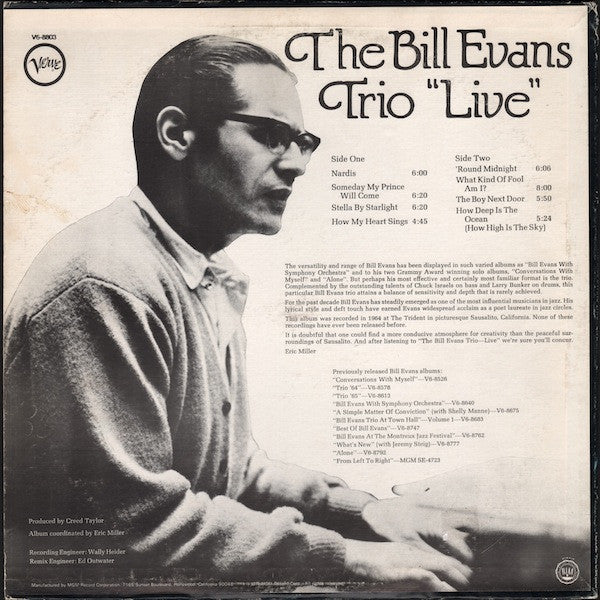 Release: "Live"-Vinyl-US-1971-V6-8803, V6 8803-1249787