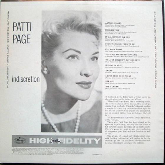 Release: Indiscretion-Vinyl-US-1959-MG 20405-2151834