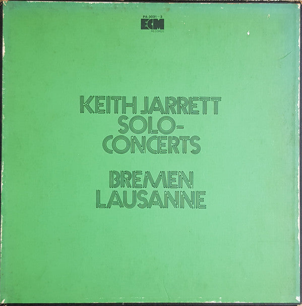 Release: Solo Concerts: Bremen / Lausanne-Vinyl, Box Set-Japan-1973-PA 3031~3-13986134