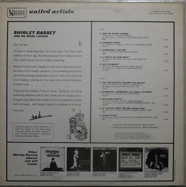 Release: And We Were Lovers-Vinyl-US-None-UAS 6565-16437579