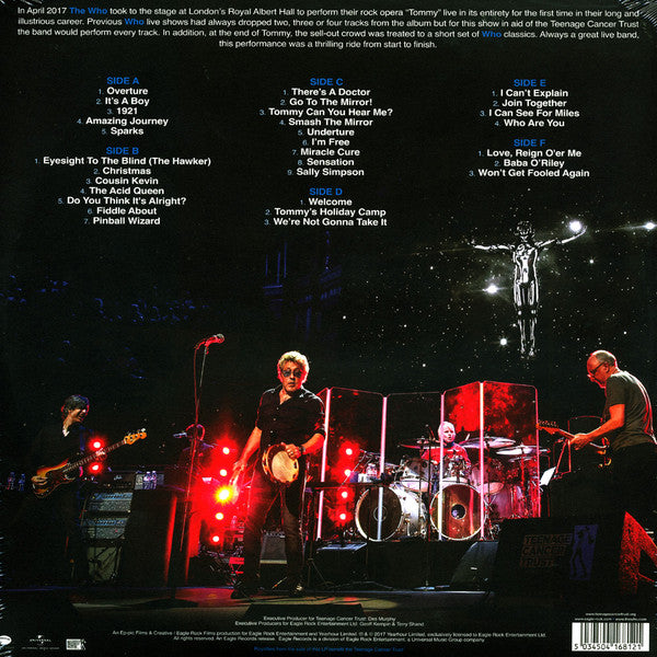 Release: Tommy - Live At The Royal Albert Hall-Vinyl-Europe-2017-EAGLP681, 5034504168121-10996038