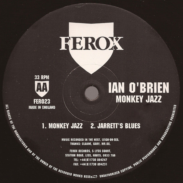 Master Release: Monkey Jazz by Ian O'Brien