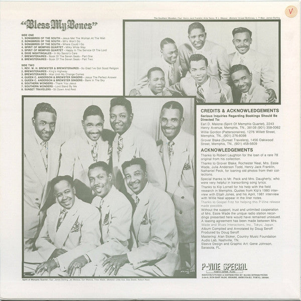 Master Release: Bless My Bones: Memphis Gospel Radio, The Fifties by Various