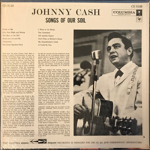 Master Release: Songs Of Our Soil by Johnny Cash