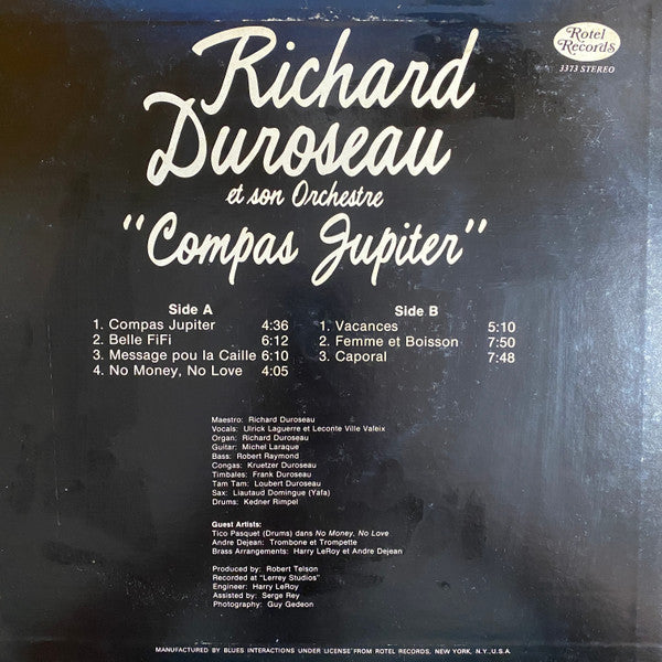 Master Release: Compas Jupiter by Richard Duroseau Et Son Orchestre