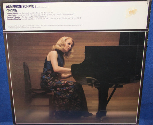 Annerose Schmidt Spielt Chopin -  Balladen, Etüden, Polonäse, Mazurken