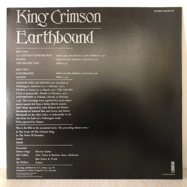 Release: Earthbound-Vinyl-Germany-None-86 254 ET-12723438