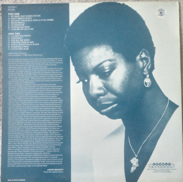 Master Release: My Baby Just Cares For Me by Nina Simone