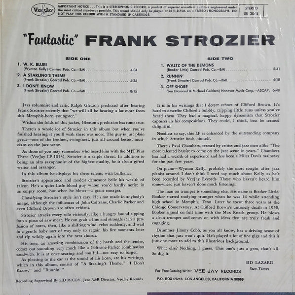 Master Release: Fantastic Frank Strozier by Frank Strozier