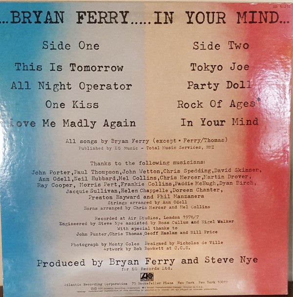 Release: In Your Mind-Vinyl-US-1977-SD 18216-12937668