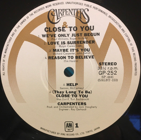 Close To You = 愛のプレリュード