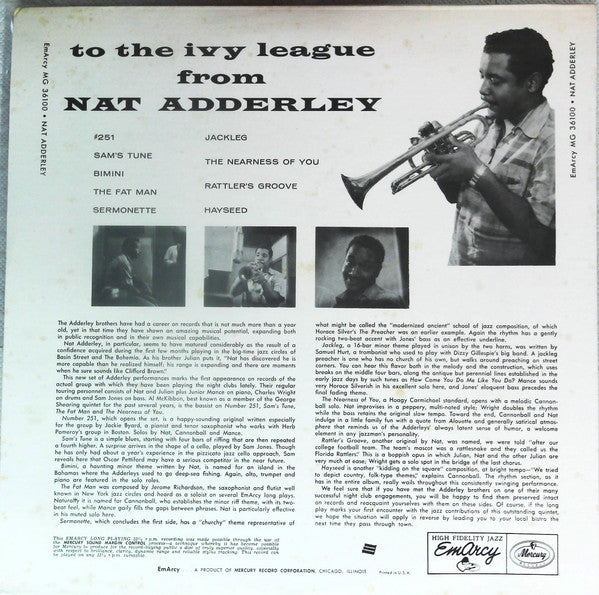 Release: To The Ivy League From Nat-Vinyl-US-None-MG 36100, MG-36100-13922510