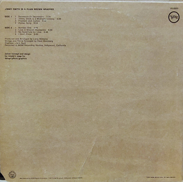 Master Release: In A Plain Brown Wrapper by Jimmy Smith