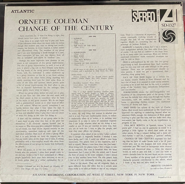 Release: Change Of The Century-Vinyl-US-1971-SD 1327-14948527