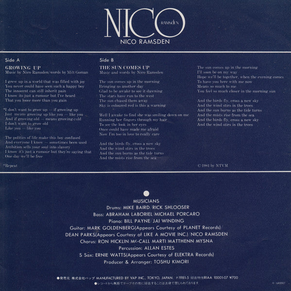 Master Release: Growing Up by Nico Ramsden