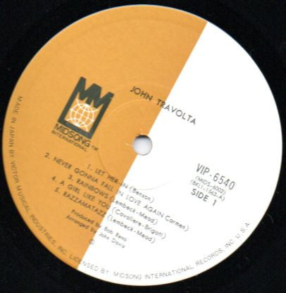 Release: John Travolta-Vinyl-Japan-1978-VIP-6540-31617001