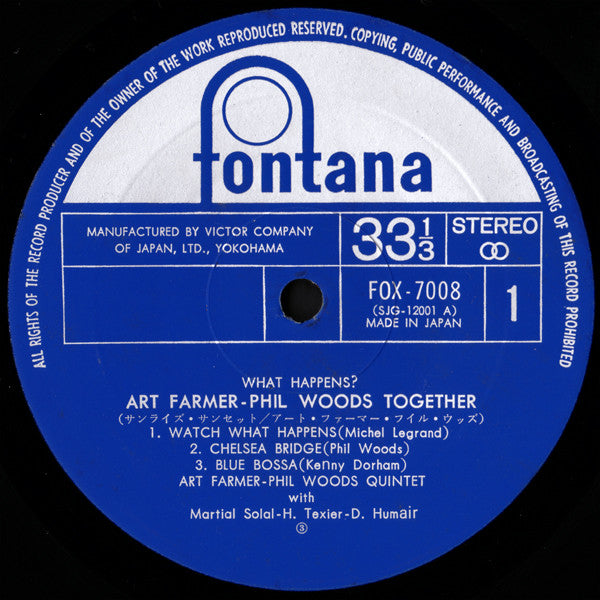 What Happens?... Art Farmer - Phil Woods Together