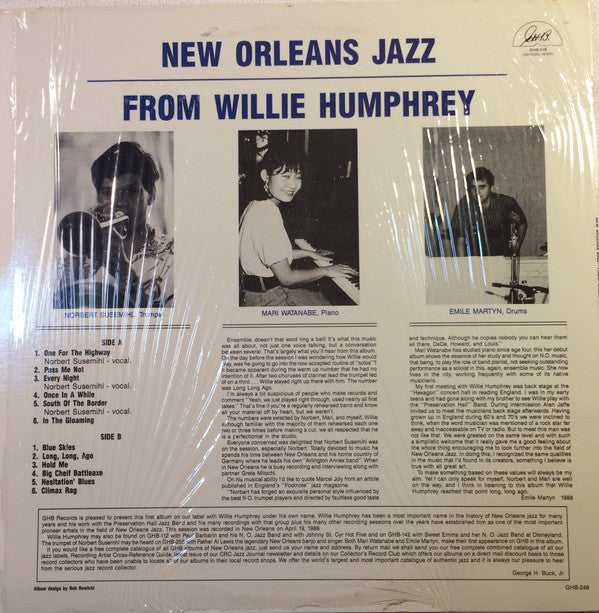 Master Release: New Orleans Jazz From Willie Humphrey by Willie Humphrey