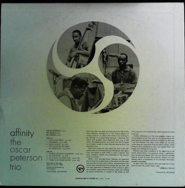Master Release: Affinity by The Oscar Peterson Trio