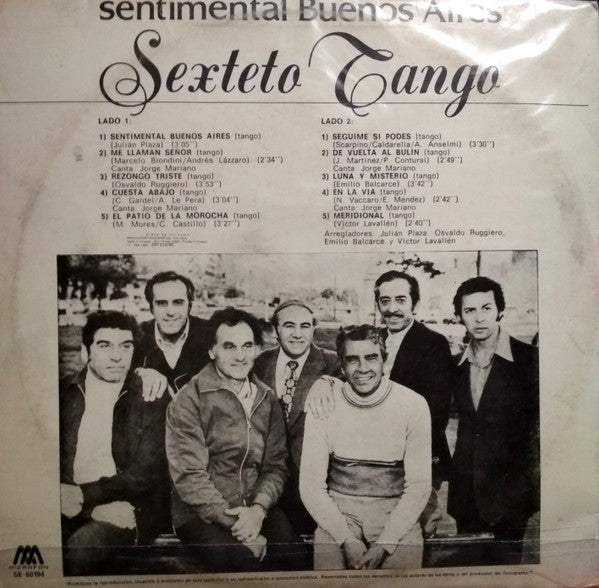 Release: Sentimental Buenos Aires-Vinyl-Uruguay-1982-SE - 60.194-12044895
