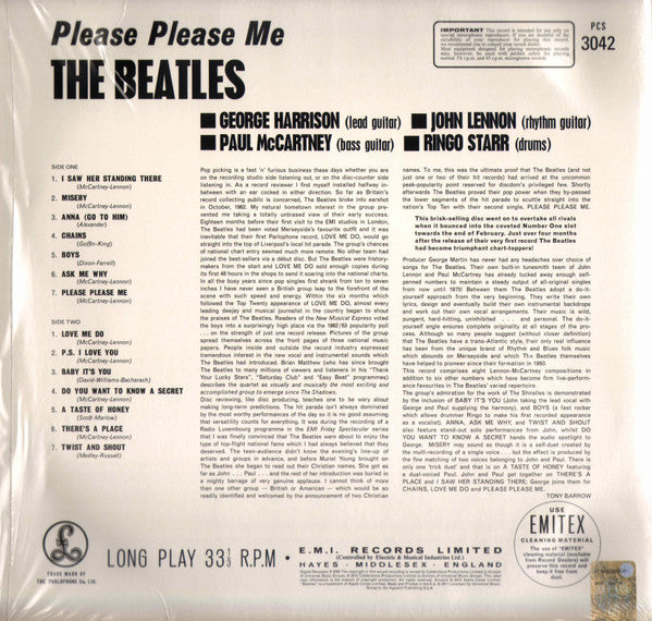 Release: Please Please Me-Vinyl-France-2019-0094638241614, PCS 3042-13432702