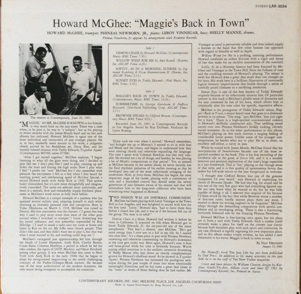 Master Release: Maggie's Back In Town!! by Howard McGhee