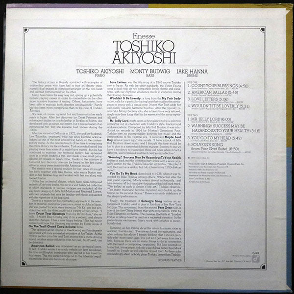 Release: Finesse-Vinyl-US-1978-CJ-69-13922774