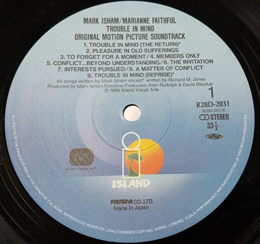 Release: Trouble In Mind (Original Motion Picture Soundtrack)-Vinyl-Japan-1986-208 056, R28D-2031-16394718