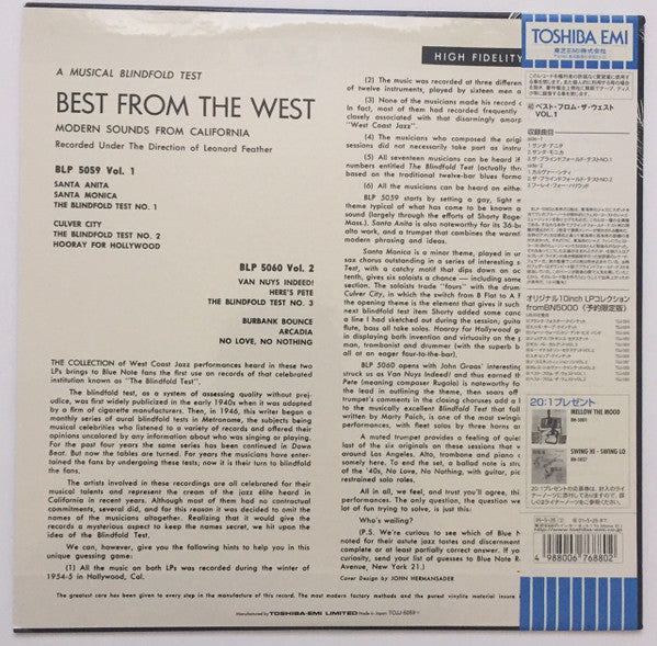 Release: Best From The West Vol. 1 • Modern Sounds From California-Vinyl-Japan-1999-TOJJ-5059-11140284