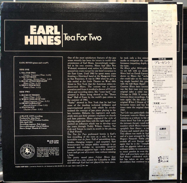 Master Release: Blues In Thirds by Earl Hines