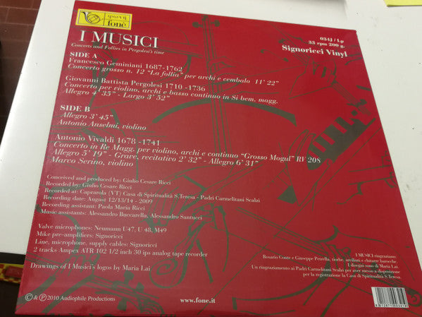 Release: Concerts And Follies In Pergolesi's Time-Vinyl-Japan-2010-034J/Lp-12216258