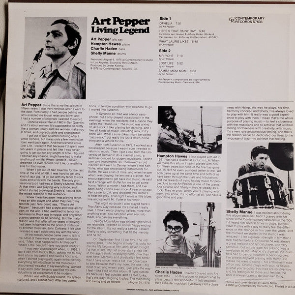 Release: Living Legend-Vinyl-US-1976-S-7633-15726148