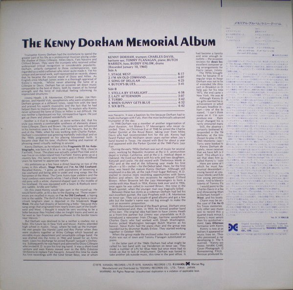Release: The Arrival Of Kenny Dorham-Vinyl-Japan-1978-ULS-1639-T-14812752