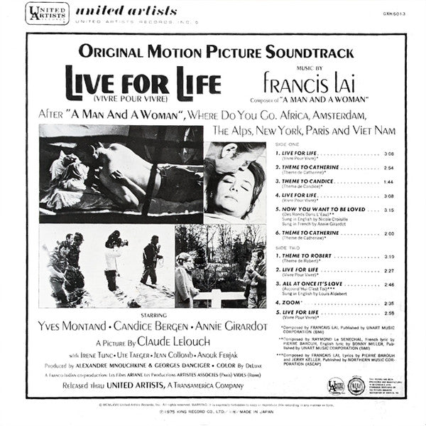 Release: Vivre Pour Vivre (Bande Originale Du Film-Vinyl-Japan-1975-GXH-6013-11400600