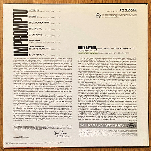 Release: Impromptu-Vinyl-Japan-1985-195J-50-13581746