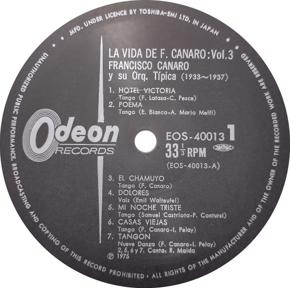 La Vida De F. Canaro Vol. 3