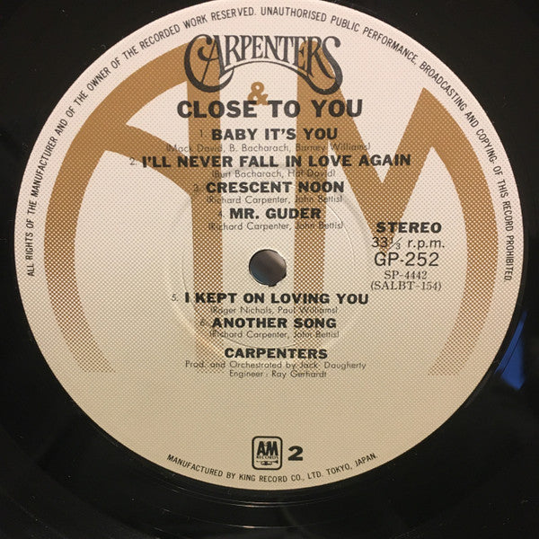 Close To You = 愛のプレリュード