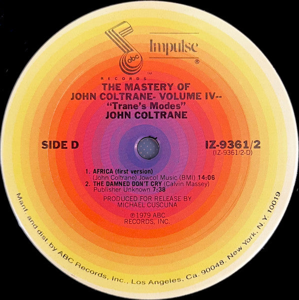 The Mastery Of John Coltrane / Vol. IV "Trane's Modes"