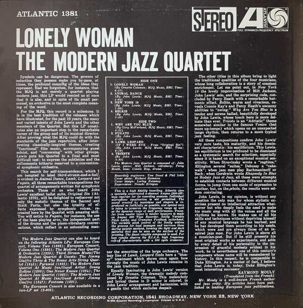 Release: Lonely Woman-Vinyl-US-None-SD 1381, 1381-18329170