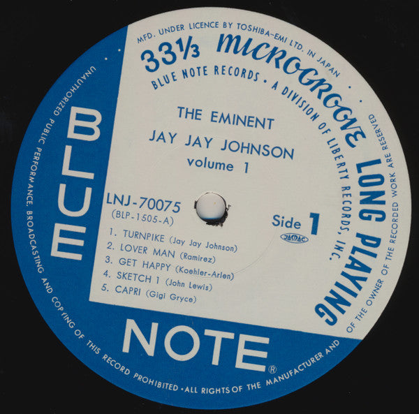 The Eminent Jay Jay Johnson (Volume 1)