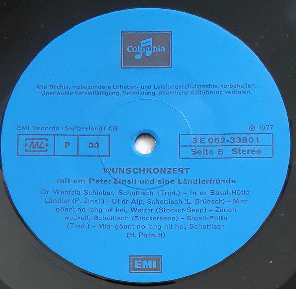 Release: Wunschkonzert-Vinyl-Switzerland-1977-3 E 062-33801-23397533