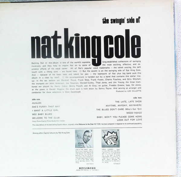 Release: The Swingin' Side of Nat King Cole-Vinyl-Japan-None-ECJ-60013-13275620