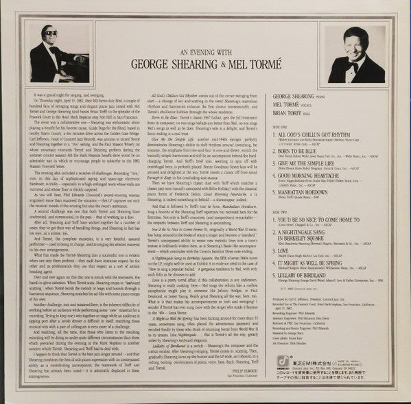 An Evening With George Shearing And Mel Tormé